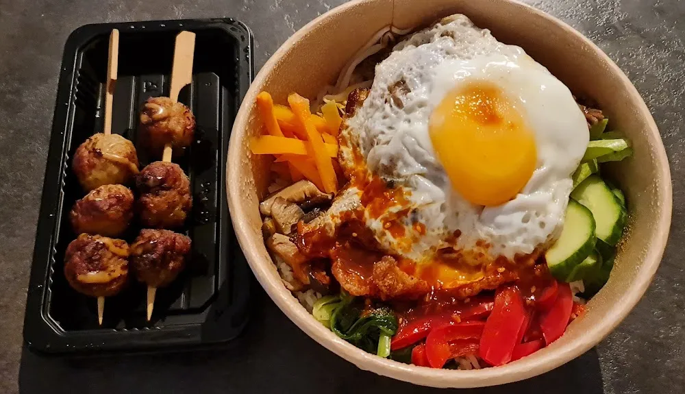 Bibimbap Brochettes Tsukuné
